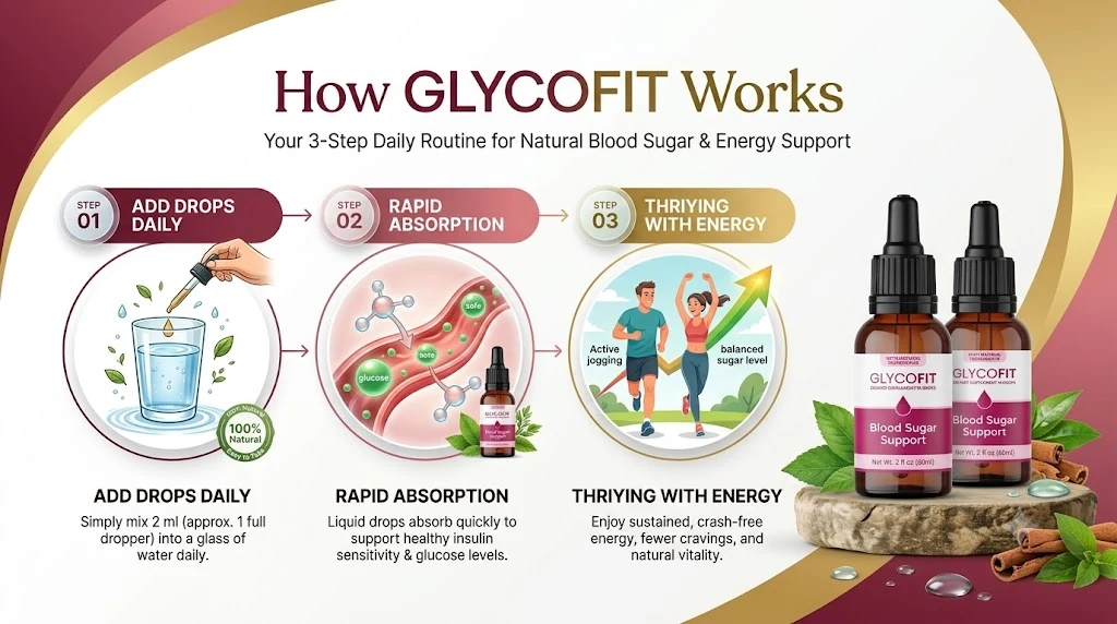 GlycoFit how it works overview, 3-step routine